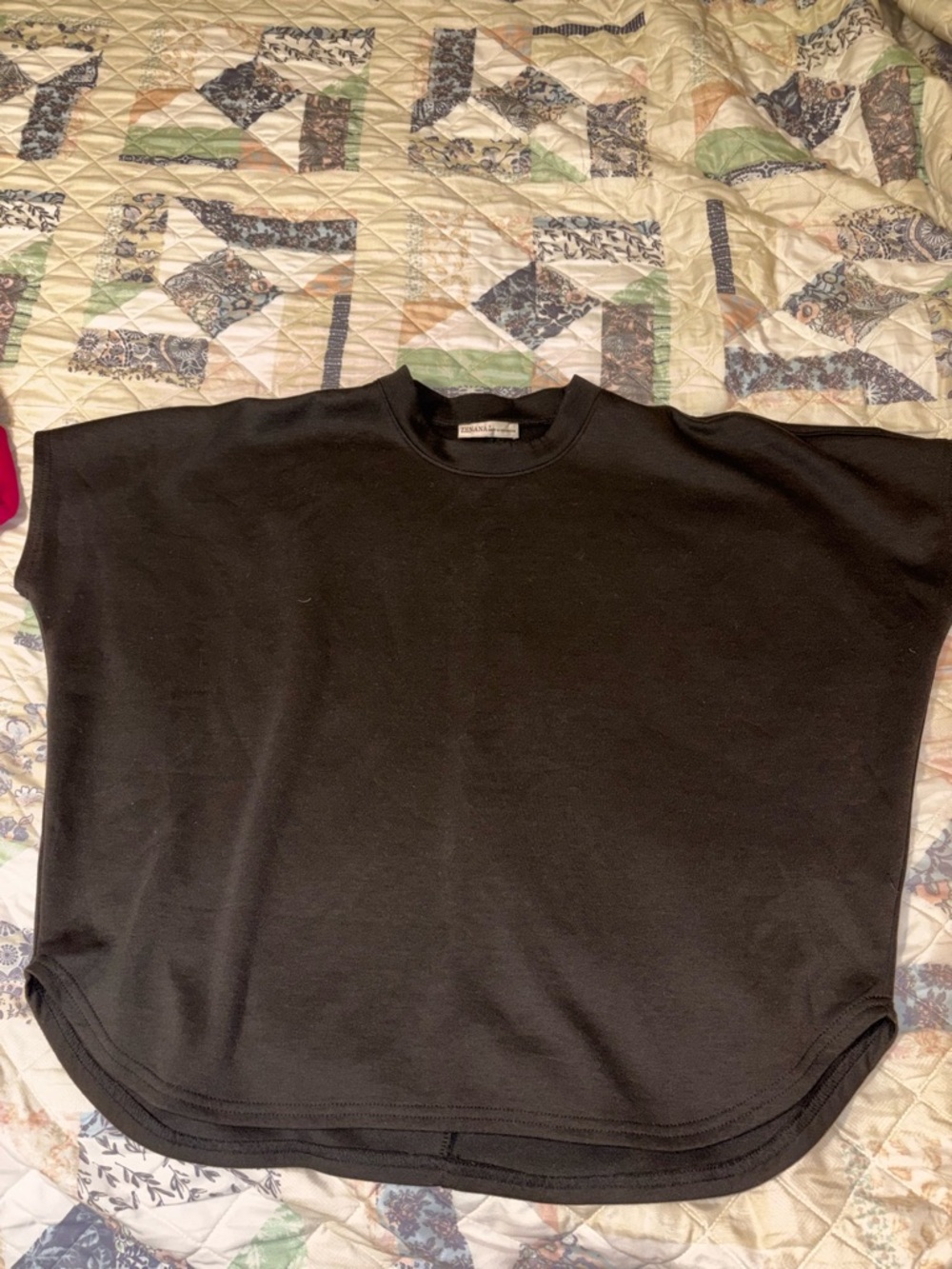 Zenana Black Oversized Short Sleeve Top and Pant Set